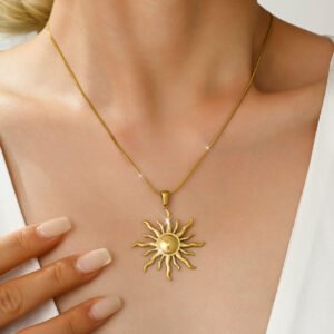 Colar Sol Dourado