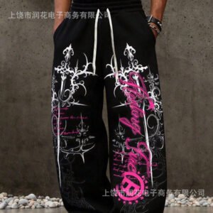 Calça Wide Leg Graffiti